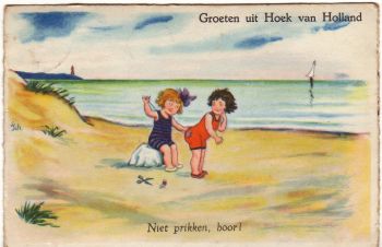 Ansicht ontvangen van Riana Luiks, Hoek v Holland verstuurd 1923